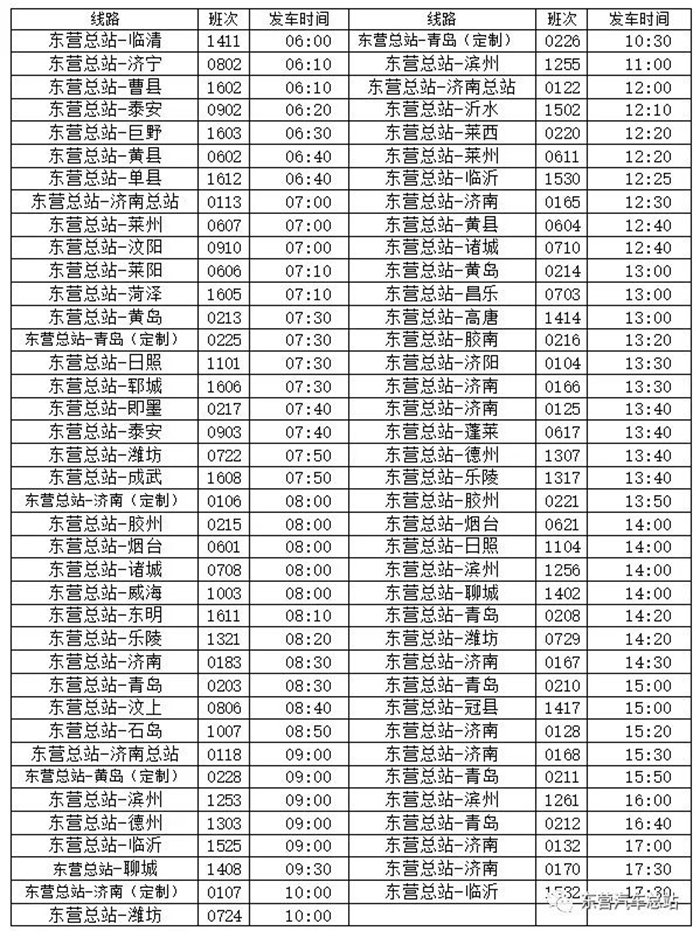 阳谷最新汽车站时刻表全面解析